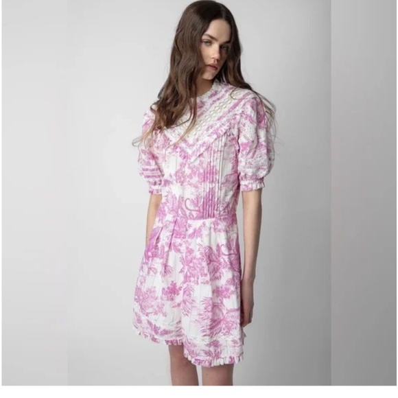 Brand New w Tags Zadig & Voltaire Rozy Mini Dress - Picture 1 of 3